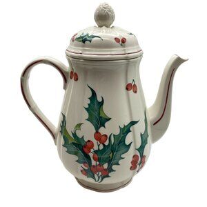 Villeroy & Boch Holly Christmas coffee pot Ceramic Christmas Holly Berries